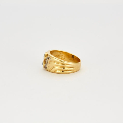 Bague Bague 2 saphirs diamants 58 Facettes LP35