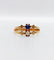 Bague 57 Bague toi et moi antique en or rose 18k perle et pierre bleue 58 Facettes A06504