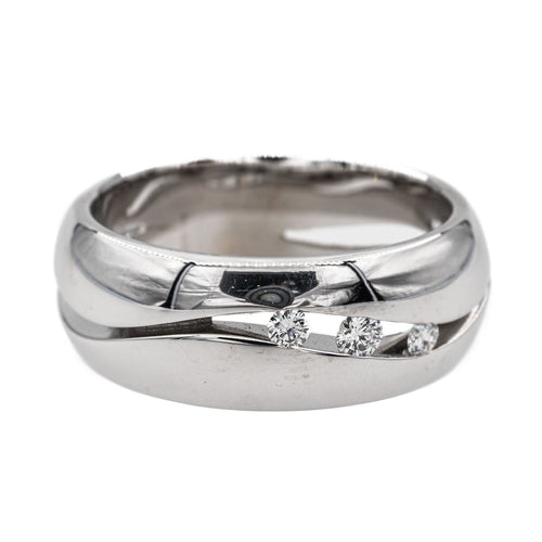 Bague 57 Bague Or blanc Diamant 58 Facettes 3060076CN