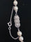 Collier perles de culture AKOYA fermoir or banc et 3 diamants - 44,5 cm