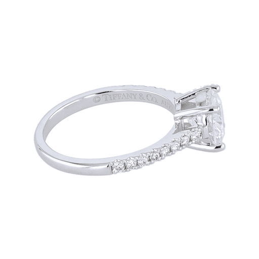 Bague TIFFANY & CO - Solitaire or blanc 58 Facettes