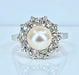 Bague 49 Bague en or et platine, perle et diamants 58 Facettes AB456