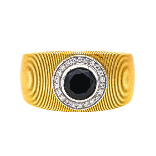 Bague 54 Mauboussin Bague Un été en toscane Or jaune, Or blanc Diamant noir, Diamant 58 Facettes 4342795RV