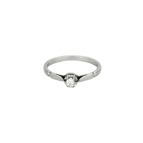 Bague or blanc diamant