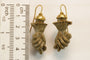 Boucles d'oreilles Boucles d'oreilles antiques en or sculpté de lave 58 Facettes