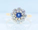 Bague Bague marguerite en or blanc en saphir et diamants 58 Facettes AB476