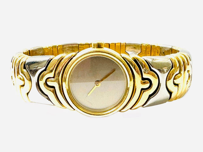 Montre BVLGARI. Collection Parentesi, montre or et acier 58 Facettes