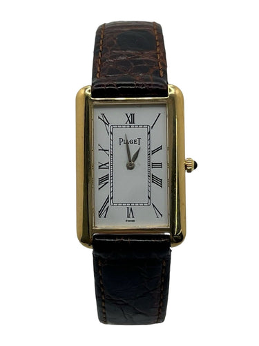 Montre Piaget Tank Allongée Or Jaune 18K 9228 58 Facettes