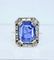 Bague 58 Exceptionnelle bague or blanc, saphir 9,40 carats Ceylan non chauffé 58 Facettes AB503
