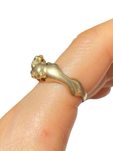 Bague 54 Bague en or jaune saphirs diamants 58 Facettes