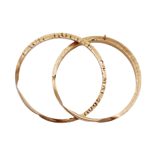 Bague 53 Alliance victorienne jumelée en or rose 18k (circa 1880) 58 Facettes A06538