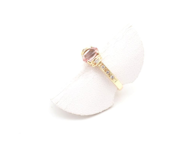 Bague 53 Bague or jaune Tourmaline et diamants 58 Facettes