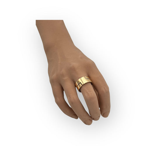 Bague 63 Bague anneau géométrique en or jaune 750 (18k) 58 Facettes 149061657