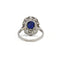 Bague 56.5 Bague Marguerite - Platine, Diamants & Saphir 58 Facettes 250471R
