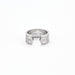 Bague 53 CARTIER - Bague double C or blanc 58 Facettes