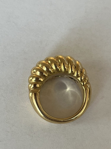 Bague 51 Bague Double Jonc Godronné Or Jaune 58 Facettes LOT 6298