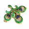 Broche Fleur de lys : broche ancienne française à l'essence verte intense 58 Facettes 23167-0365