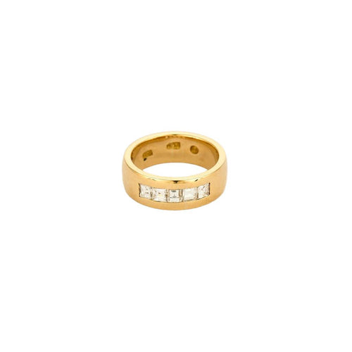 Bague 48 Bague or jaune, diamants Princesse 58 Facettes