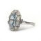Bague 55 Bague Art-Déco - Platine - Aigue Marine et diamants 58 Facettes 1215