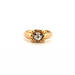 Ring 54 Solitaire Vintage 18k Yellow Gold & Diamond 58 Facettes