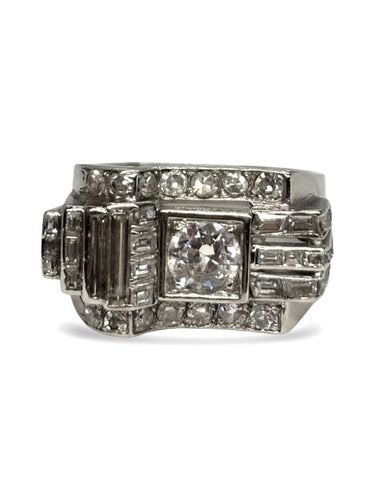 Bague 58 Bague Tank platine et diamants 2,11 ct 58 Facettes 417
