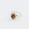 Bague 54 Bague Marguerite Or Jaune diamants et rubis 58 Facettes 32293