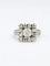 Bague 53 Bague or blanc diamant coussin taille ancienne 0,8 ct 58 Facettes J352
