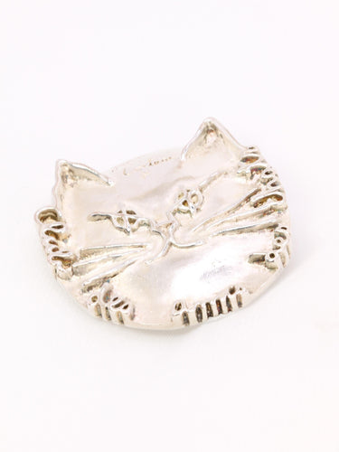 JEAN COCTEAU Broche "Club des Amis des Chats" métal argenté