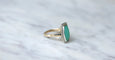 Bague 54 Bague Art Deco Chrysoprase Diamants 58 Facettes