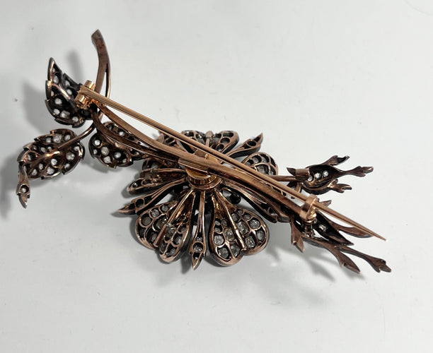 Broche Broche trembleuse XIXe, dans son écrin Ouizille Lemoine Fils 58 Facettes 234