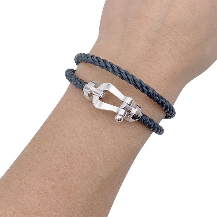 Bracelet Bracelet Fred, "Force 10", en or blanc et acier. 58 Facettes 34156