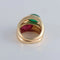 Bague Poiray - Bague Double jonc Emeraude Rubis cabochons 58 Facettes 1