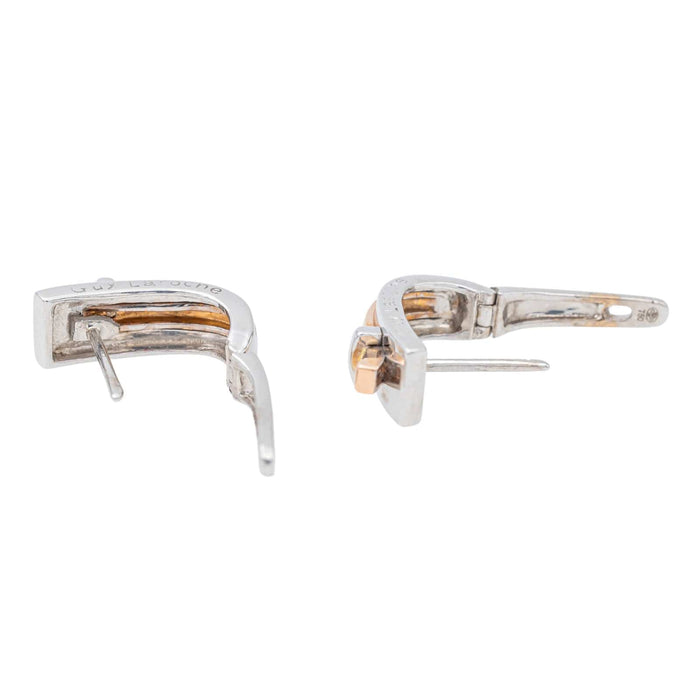 Boucles d'oreilles Guy Laroche Boucles d'oreilles Dormeuses Or blanc 58 Facettes 3298906CN