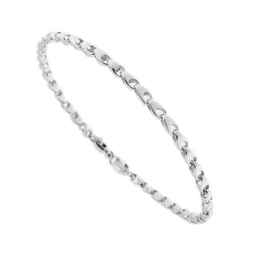 Bracelet Bracelet or blanc unisexe 58 Facettes 27884