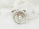 Bague vintage Dinh Van en or blanc et perle de culture