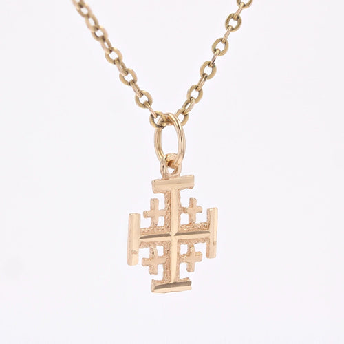 Collier Croix de Jérusalem or jaune 58 Facettes 24-327C