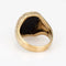 Bague 60 Bague homme Art Déco Vintage Incrustée Onyx or jaune 58 Facettes G12881
