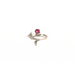 Ring 52 White Gold Ruby & Diamond Ring 58 Facettes 40-GS34389-1
