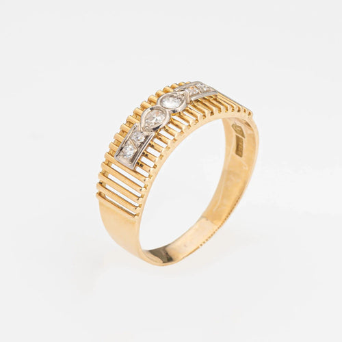 Bague 58 Bague Diamant Vintage Or Jaune 58 Facettes G13463