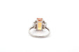 Bague 54 Bague topaze naturelle 4,12c et diamants en platine 58 Facettes 25649-26068