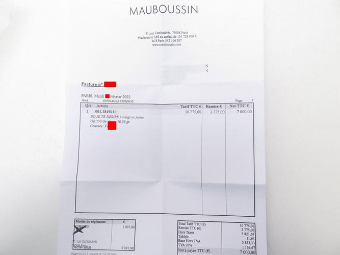 Boucles d'oreilles boucles d'oreilles MAUBOUSSIN je te desire en or jaune 58 Facettes 259046