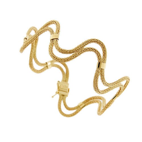 Bracelet vague en or jaune