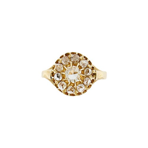 Bague 52 Bague fleur sertie de diamants de 0,65 ct 58 Facettes 36479