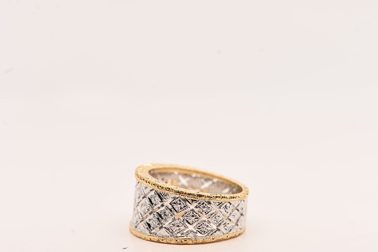 Bague 54 Bague diamants 0,340 carat or bicolore 58 Facettes