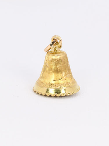 Pendentif Pendentif charms vintage cloche or jaune pierre bleue 58 Facettes 1099.6