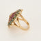 Bague 51 Bague or rose, diamant brun, saphirs roses et verts et diamants 58 Facettes N2975