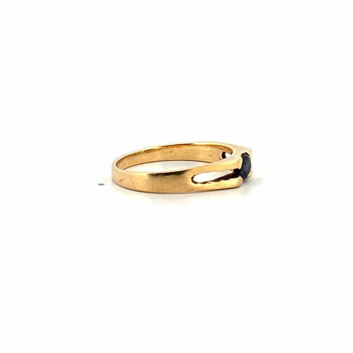 Bague 54 Solitaire Or Jaune 18k & Saphir 58 Facettes 65-GS38359-2