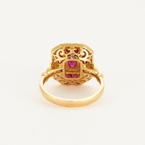 Bague 52 Bague rubis et diamant or jaune 58 Facettes 1