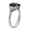 Bague Bague en or blanc avec saphir de 3,40 ct et diamants taille trilliant 58 Facettes G3684
