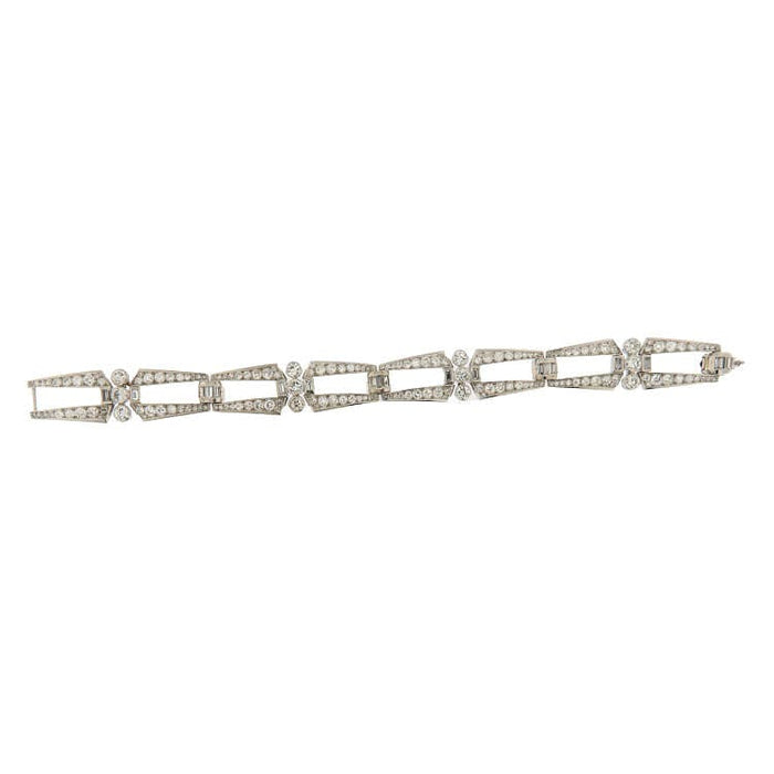 Bracelet Bracelet en platine avec diamants 58 Facettes G3461